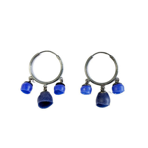 Chandelier Hoops Small - Navy by Jenny Llewellyn | Handmade Jewellery for sale at The Biscuit Factory Newcastle 
