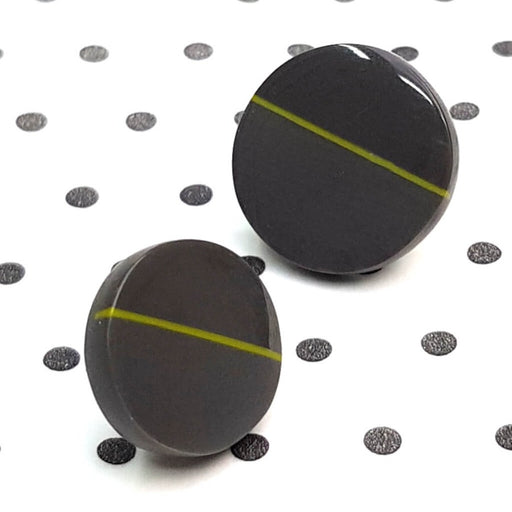 Don't Match Studs in Charcoal & Green by Kaz Robertson | Contemporary Jewellery for sale at The Biscuit Factory Newcastle 