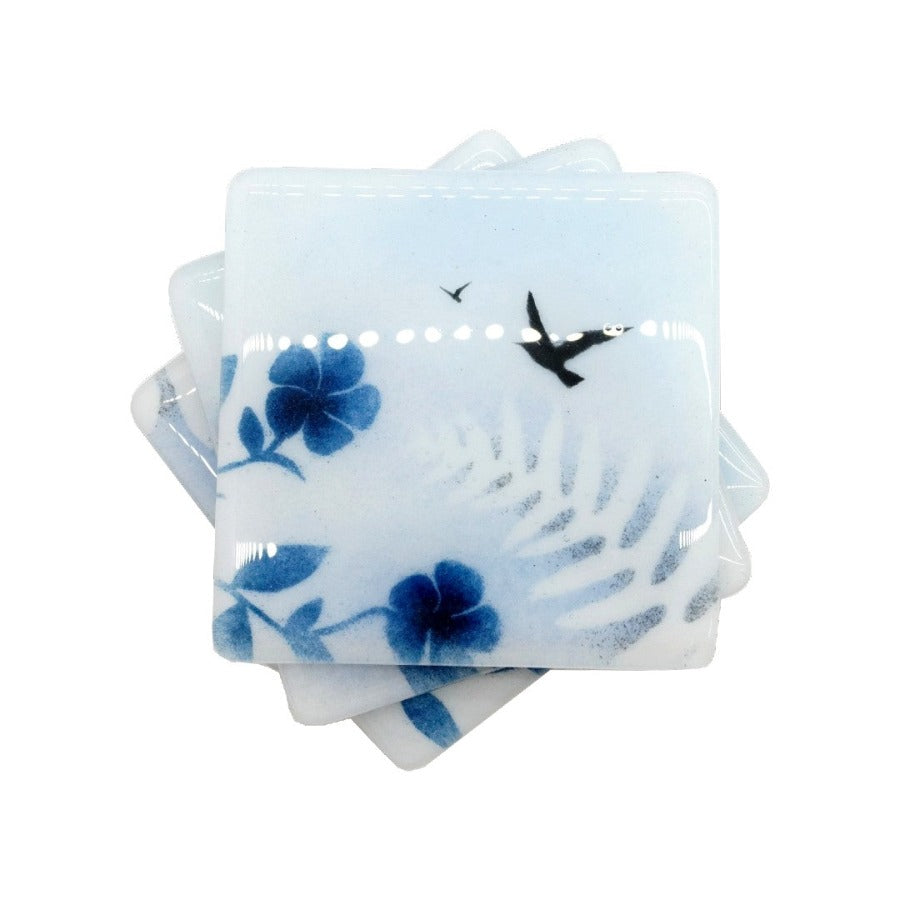 Coaster Set by Botanical Glass | Contemporary glassware for sale at The Biscuit Factory Newcastle