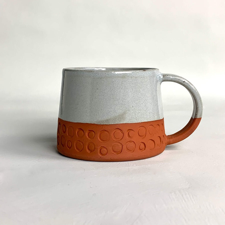 Circles Coffee Cup - Concrete by Emma Westmacott | Contemporary Ceramics for sale at The Biscuit Factory Newcastle 