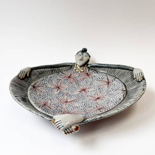 Contented Dishy Lady by Helen Martino | Contemporary Ceramics for sale at The Biscuit Factory Newcastle 