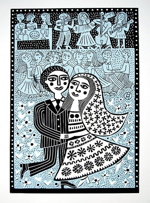 Dancing at The Wedding by Hilke MacIntyre | Contemporary Print for sale at The Biscuit Factory Newcastle 