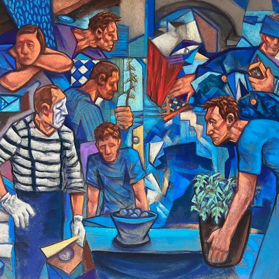 Departure Study, an original figurative painting by artist Samson Tudor