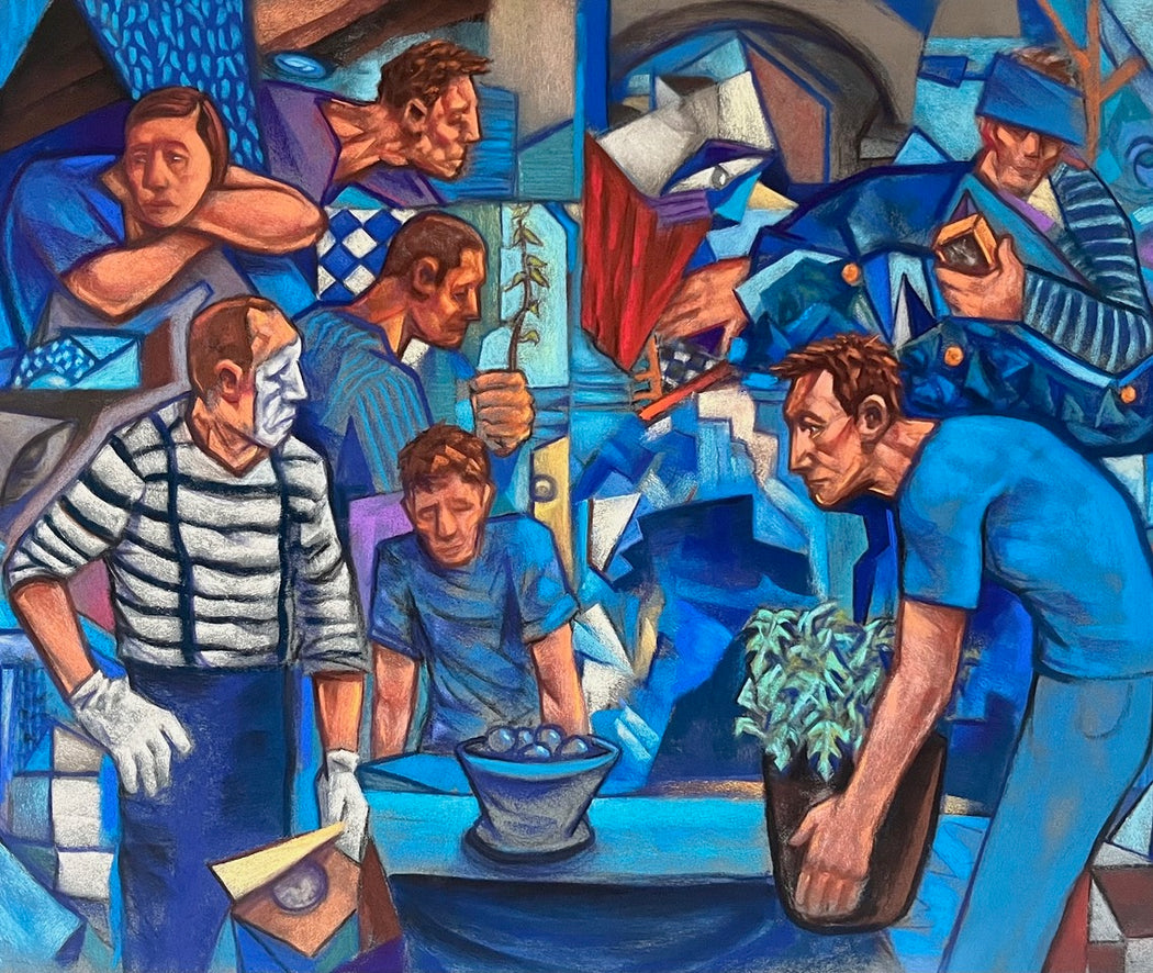 Departure Study, an original figurative painting by artist Samson Tudor