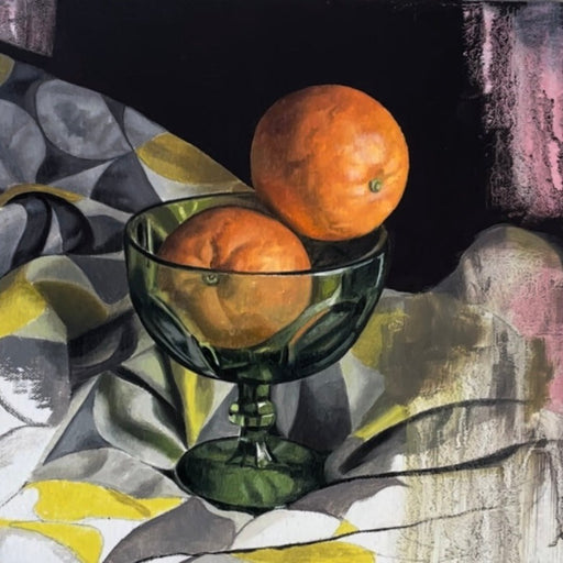 Dessert Bowl with Oranges by Angelo Murphy | Original Paintings for sale at The Biscuit Factory Newcastle 