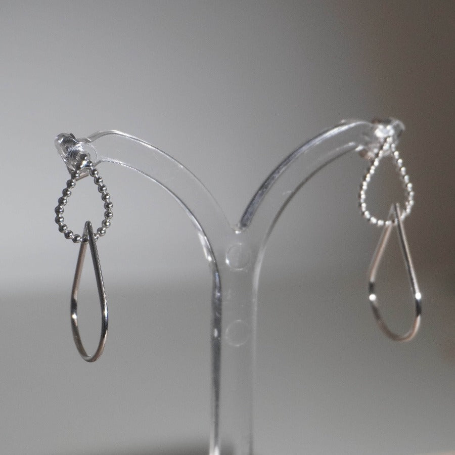 Double Teardrop Earrings by Claire Lowe | Contemporary Jewellery for sale at The Biscuit Factory Newcastle
