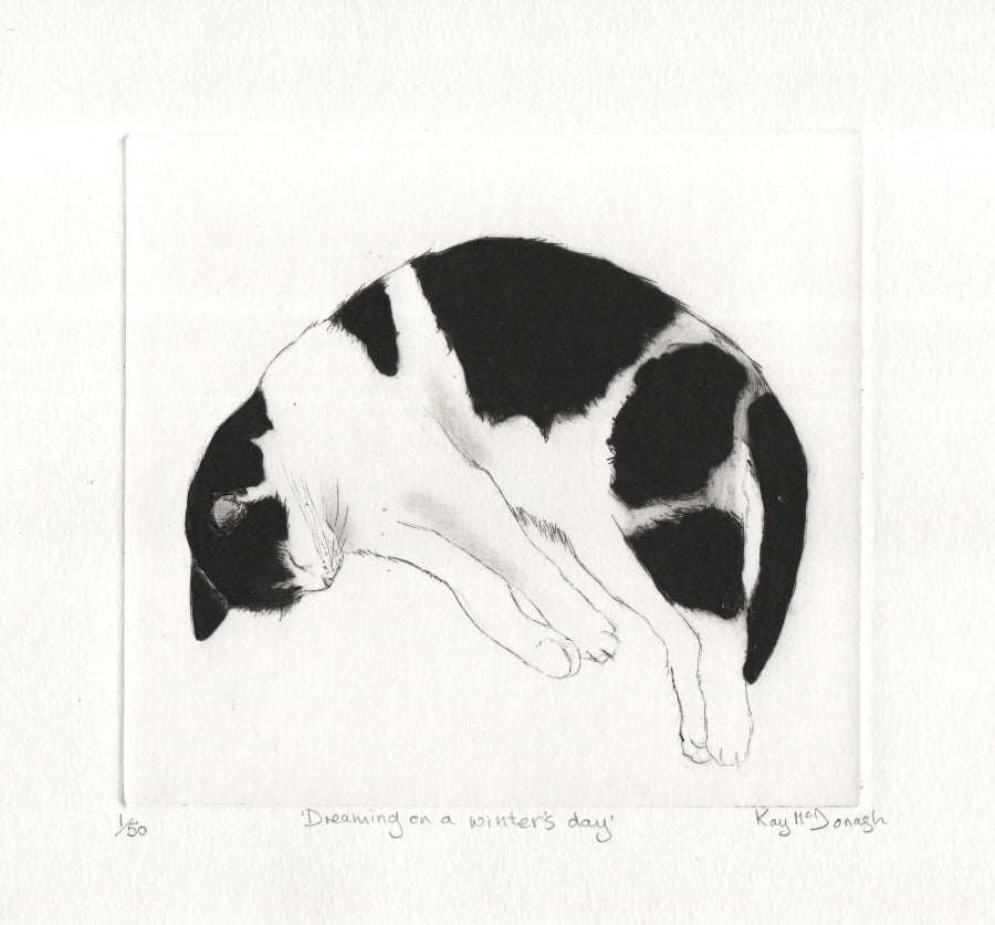 Dreaming on a winters day by Kay McDonagh | Contemporary print for sale at The Biscuit Factory Newcastle