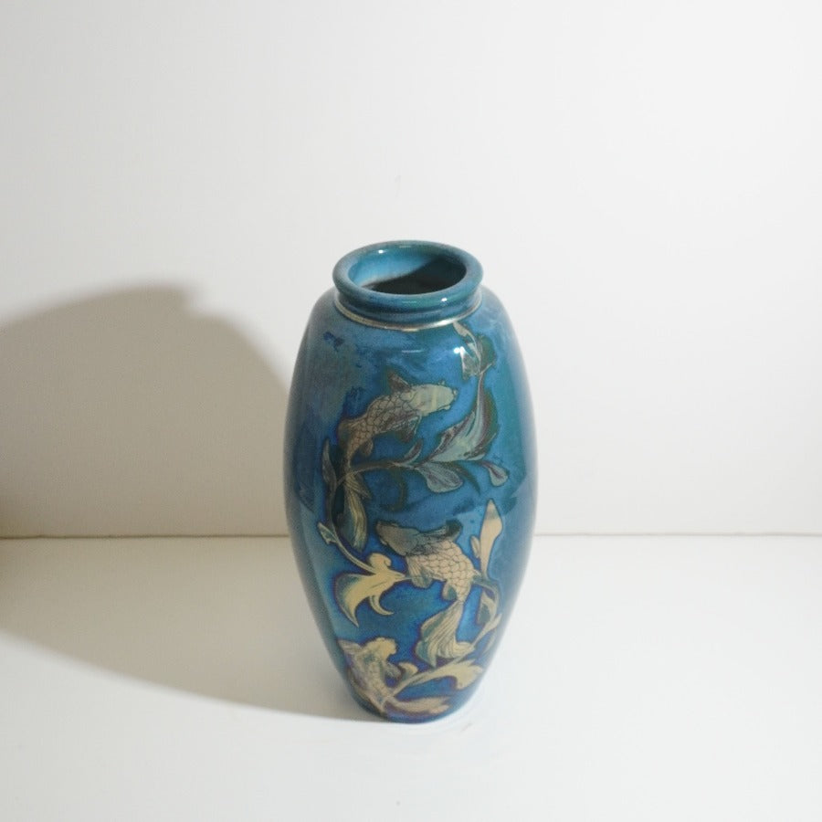 Small Slim Fish and Weed Vase by Jonathon Chiswell Jones | Contemporary Ceramics for sale at The Biscuit Factory Newcastle