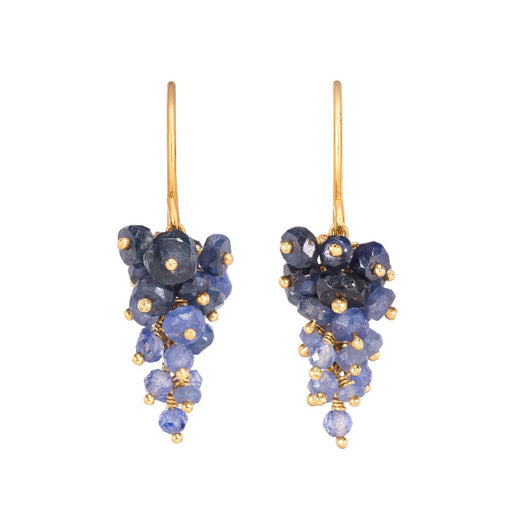 Grape Earrings - Sapphire by Kate Wood | Contemporary Jewellery for sale at The Biscuit Factory Newcastle 