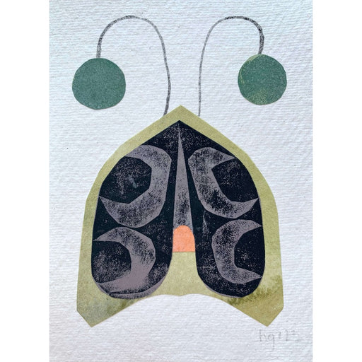 Green Moth by Hannah Gaskarth | Contemporary Printmaking for sale at The Biscuit Factory Newcastle 