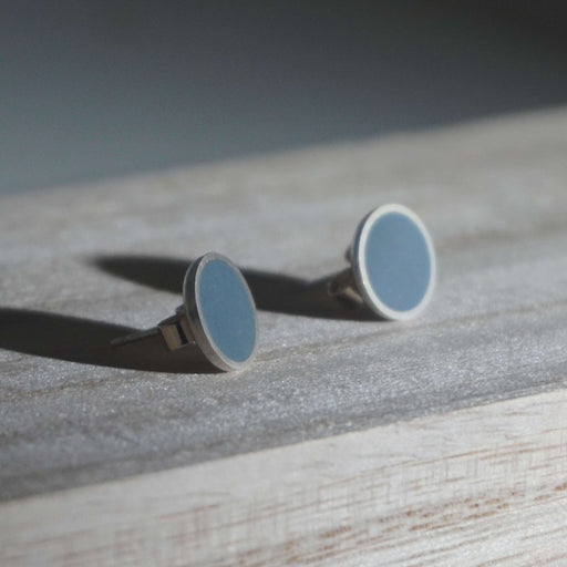 Grey Small Studs by Claire Lowe | Contemporary Jewellery for sale at The Biscuit Factory Newcastle 