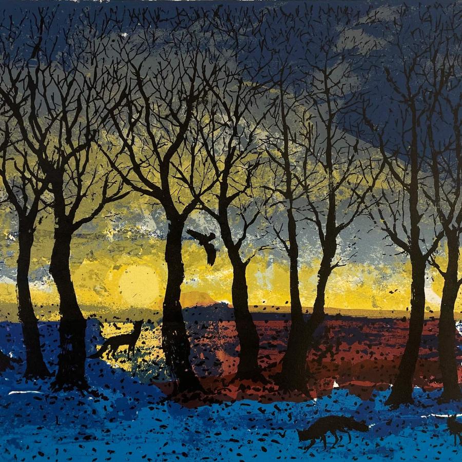 Hunters Moon by Tim Southall | Contemporary Print for sale at The Biscuit Factory Newcastle 