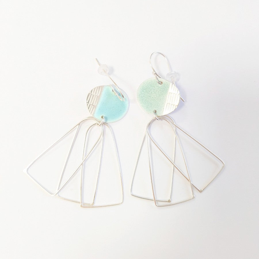 Island Drop Earrings by Caroline Finlay | Original Jewellery for sale at The Biscuit Factory Newcastle