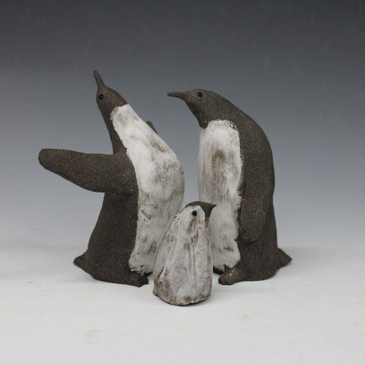 Family of Speckled Penguins by Jack Durling | Original Ceramic art for sale at The Biscuit Factory Newcastle 