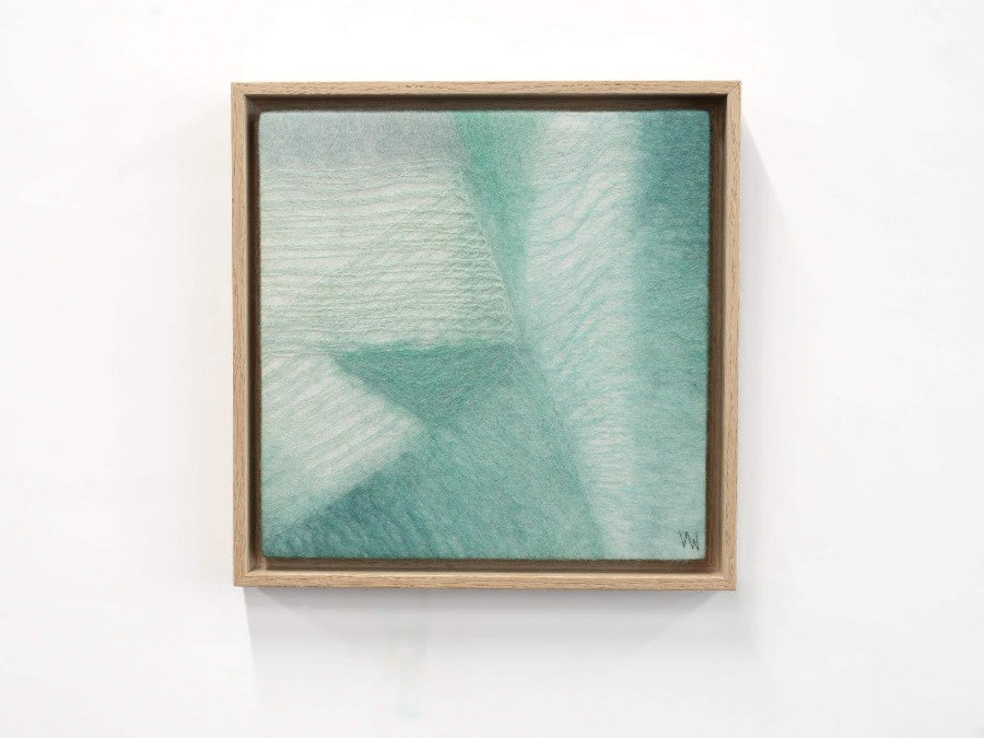 Jade Folds by Valérie Wartelle | Contemporary felted artworks for sale at The Biscuit Factory Newcastle
