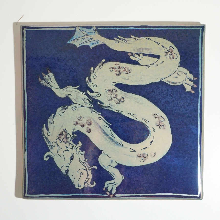 Large Dragon Tile by Jonathon Chiswell Jones | Handcrafted Original Ceramics for sale at The Biscuit Factory Newcastle