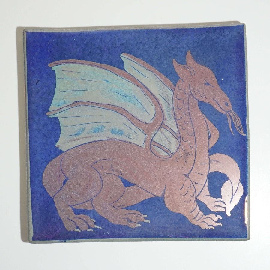 Large Dragon Tile by Jonathon Chiswell Jones | Contemporary Ceramics for sale at The Biscuit Factory Newcastle