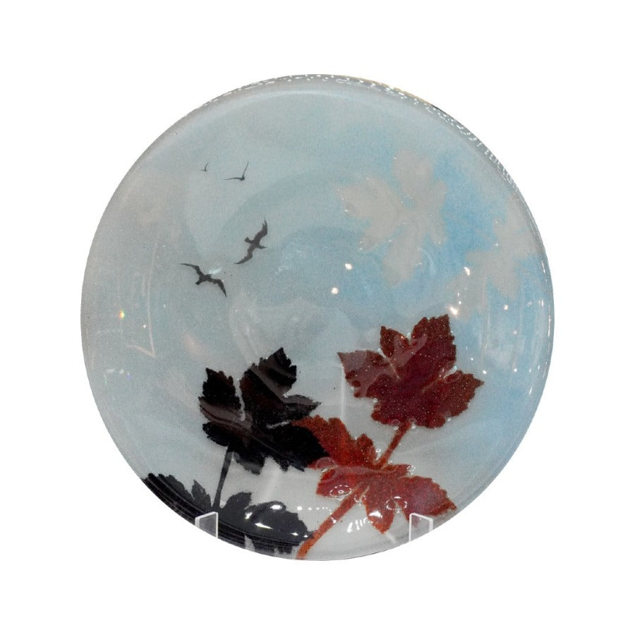 Large Round Dish by Botanical Glass | Contemporary Glassware for sale at The Biscuit Factory Newcastle 