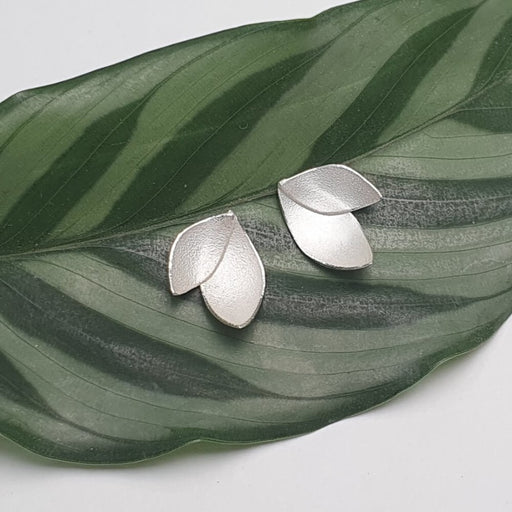 Long Eucalyptus Petal Earrings by Donna Barry | Contemporary Jewellery for sale at The Biscuit Factory Newcastle 
