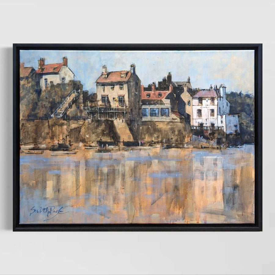 Low Tide Robin Hoods Bay by Alan Smith Page | Contemporary Paintings for sale at The Biscuit Factory Newcastle