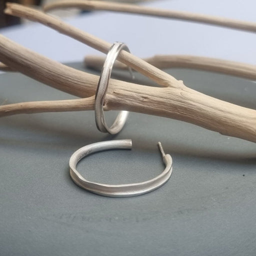 Mara Hoop Earrings by Tina MacLeod | Original Silver Jewellery for sale at The Biscuit Factory Newcastle 