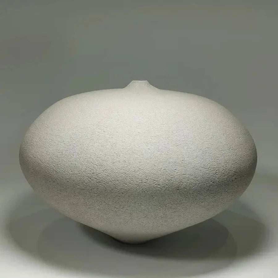 Medium Grey Sculptural Vessel by Rachel Peters | Contemporary Ceramics available at The Biscuit Factory Newcastle 