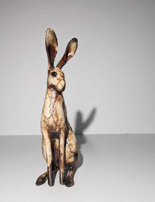 Medium Sitting Hare by Karen Lainson | Contemporary Ceramics for sale at The Biscuit Factory 