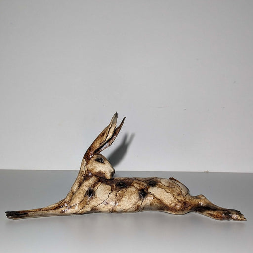 Medium Lying Hare by Karen Lainson | Contemporary Ceramics for sale at The Biscuit Factory Newcastle 