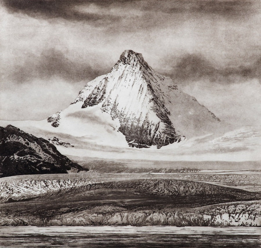 Mount MacArthur by Ian Brooks | Original etching prints for sale at The Biscuit Factory Newcastle 
