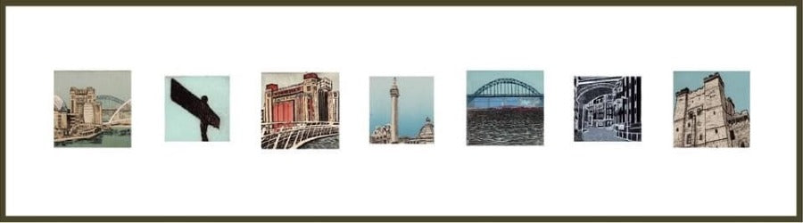 Millenium Bridge by Catherine Williams | Contemporary etching for sale at The Biscuit Factory Newcastle
