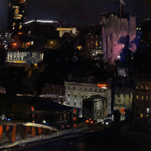 Night Castle by Kevin Day | Contemporary Painting for sale at The Biscuit Factory Newcastle