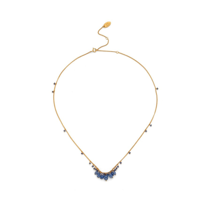 Oval Necklace - Sapphire by Kate Wood | Contemporary Jewellery for sale at The Biscuit Factory Newcastle 
