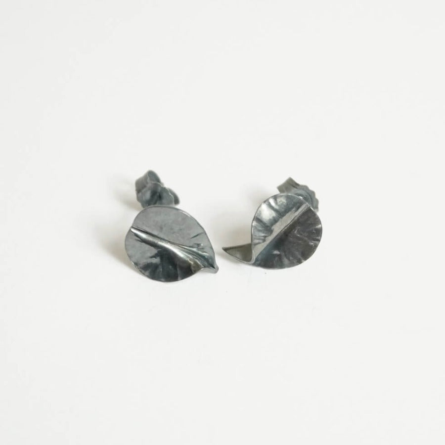 Oxidised Silver Tiny Earrings by Nettie Birch | Contemporary Jewellery for sale at The Biscuit Factory Newcastle 