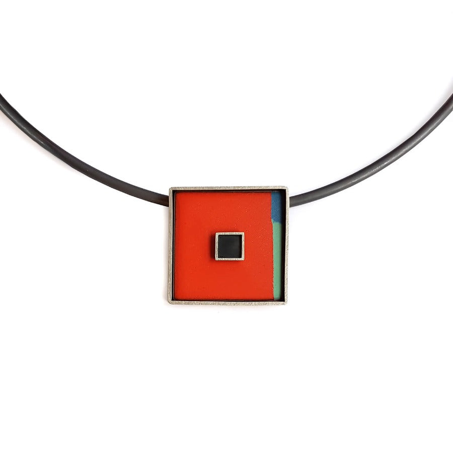 Colour CLash Necklace by Elizabeth Jane Campbell | Contemporary Jewellery fro sale at The Biscuit Factory Newcastle 