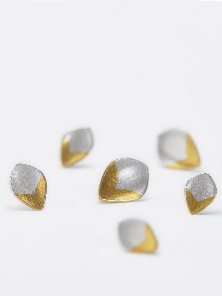 Petal Studs - Keum Boo by Ann Wales | Contemporary Jewellery for sale at The Biscuit Factory Newcastle