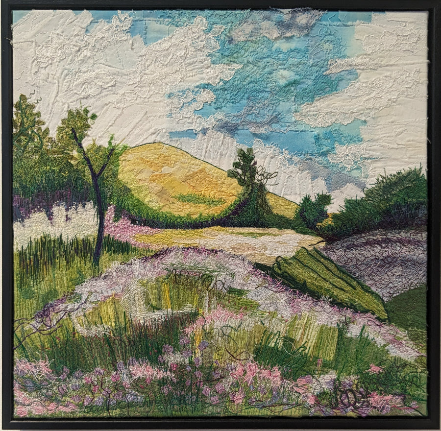 Phacelia Fields by Donna Cheshire | Contemporary Textiles for sale at The Biscuit Factory Newcastle 