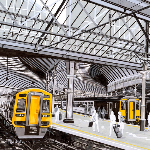 Platform 3 by Phil West | Contemporary Paintings for sale at The Biscuit Factory Newcastle 