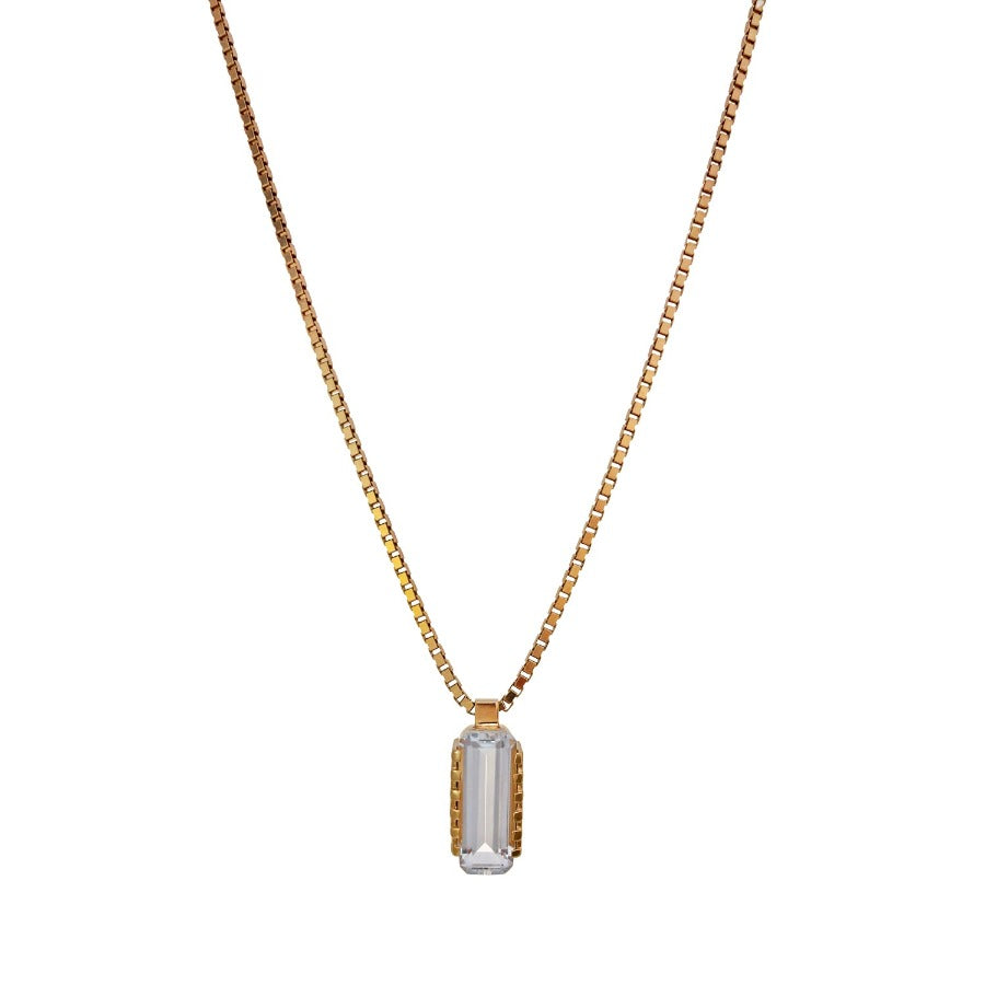Quartz Pendant Gold Vermeil by Cara Tonkin | Contemporary jewellery for sale at The Biscuit Factory Newcastle