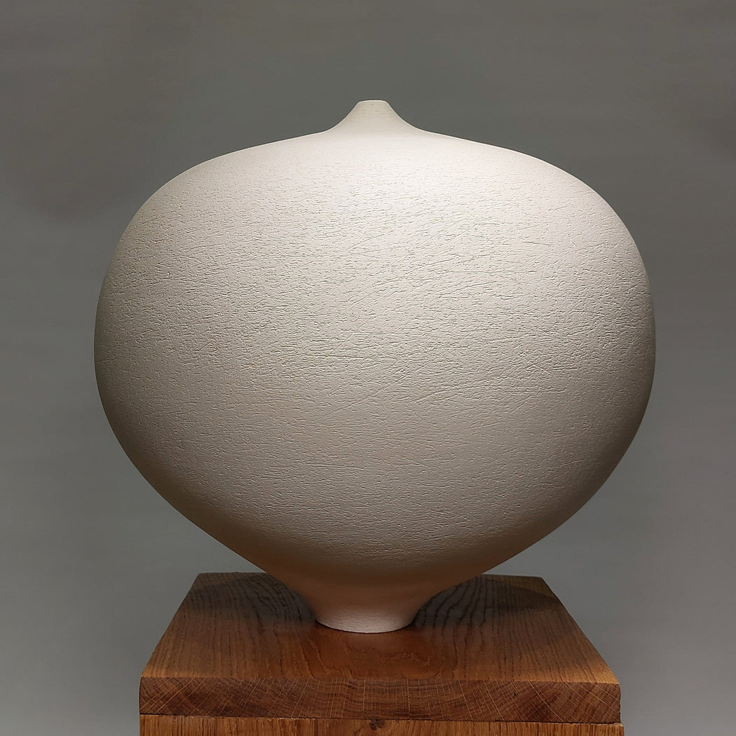 Large White Sculptural Vessel Form