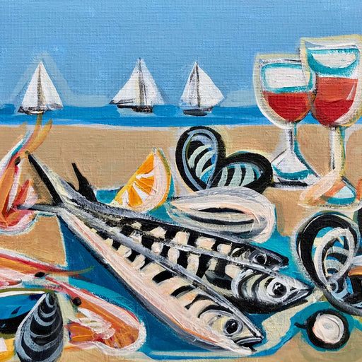 Regatta by Marissa Weatherhead | Contemporary Painting for sale at The Biscuit Factory 