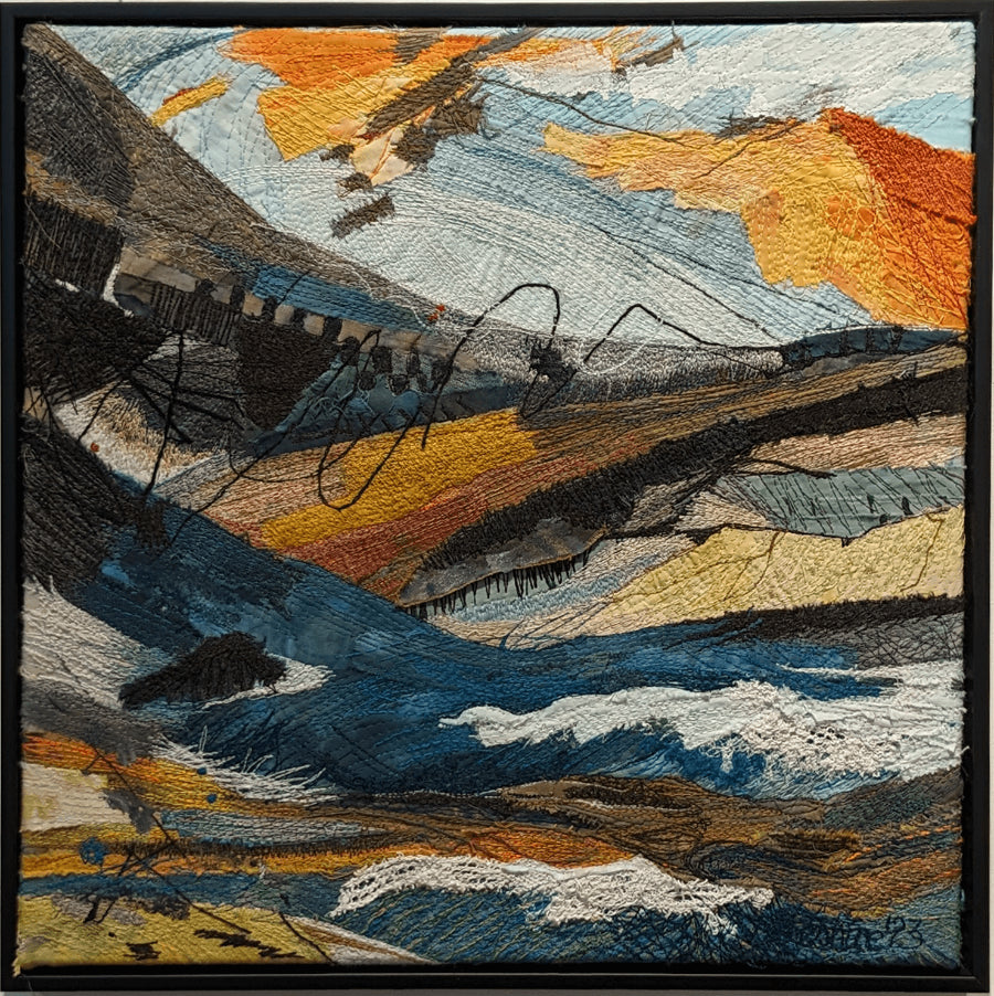 Resistant Tide by Donna Cheshire | Contemporary Textile art for sale at The Biscuit Factory  