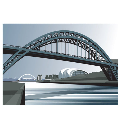 River Tyne to Byker by Ian Mitchell | Contemporary digital print for sale at The Biscuit Factory Newcastle