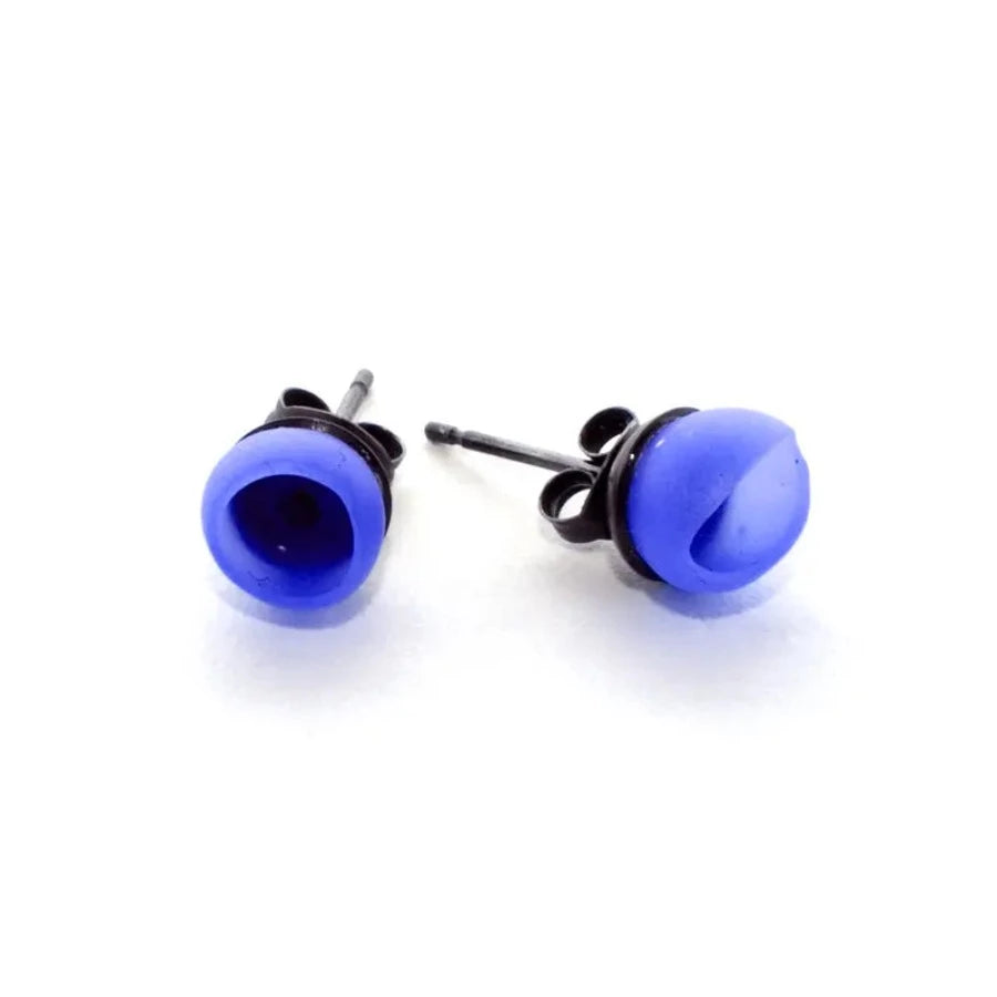 Royal Blue Small Studs by Jenny Llewellyn | Contemporary jewellery for sale at The Biscuit Factory Newcastle 