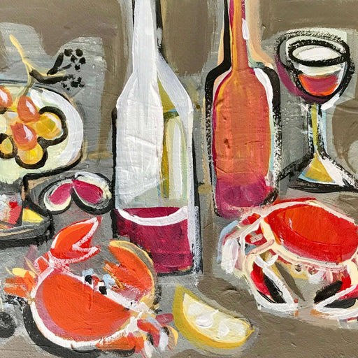 Seafood Picnic by Marissa Weatherhead | Contemporary Painting for sale at The Biscuit Factory Newcastle 