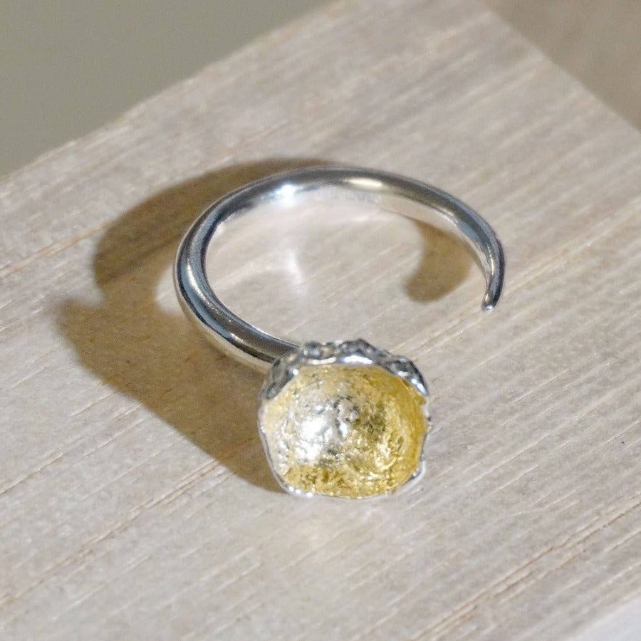 Golden See Ring by Silverkupe | Contemporary Jewellery for sale at The Biscuit Factory Newcastle 