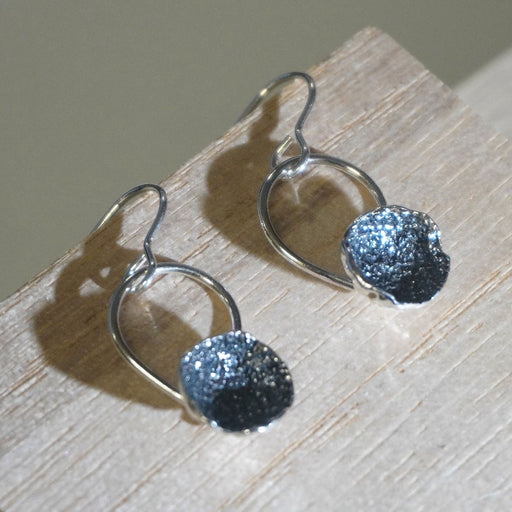 Black Seed Earrings by Silverkupe | Contemporary Jewellery for sale at The Biscuit Factory Newcastle