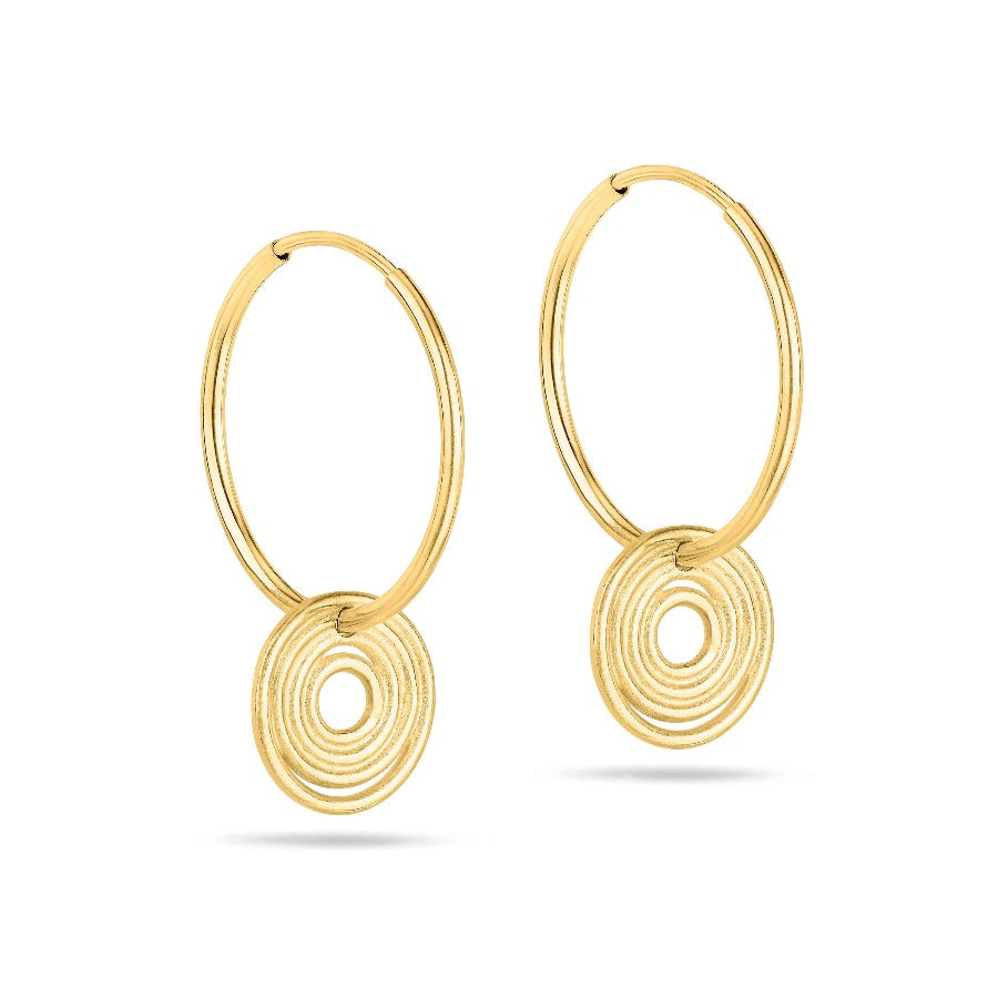 Selkie Hoops by Caitlin Hegney | Handcrafted Gold Jewellery for sale at The Biscuit Factory Newcastle
