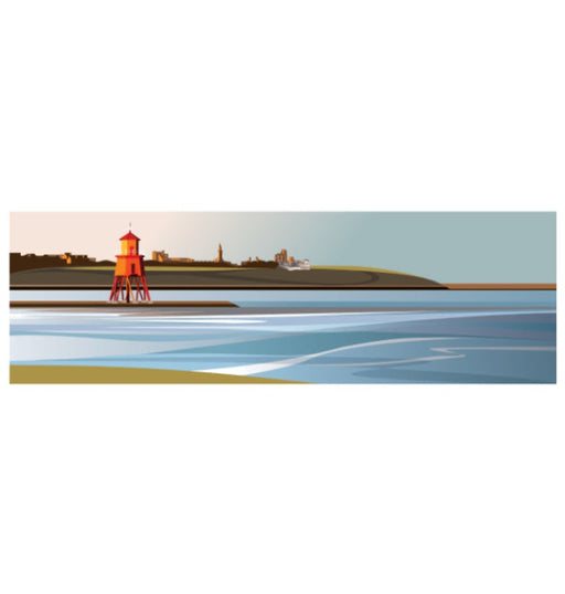South Shields Towards Tynemouth by Ian Mitchell | Contemporary digital print for sale at The Biscuit Factory Newcastle