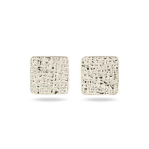 Square Stamped Studs by Mim Best | Contemporary Jewellery for sale at The Biscuit Factory Newcastle 