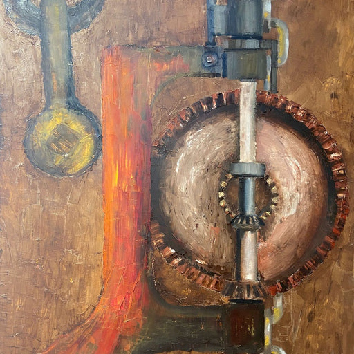 Still Life 8 - Large Cogs by Mick Smith | Contemporary Painting by Mick Smith for sale at The Biscuit Factory Newcastle 